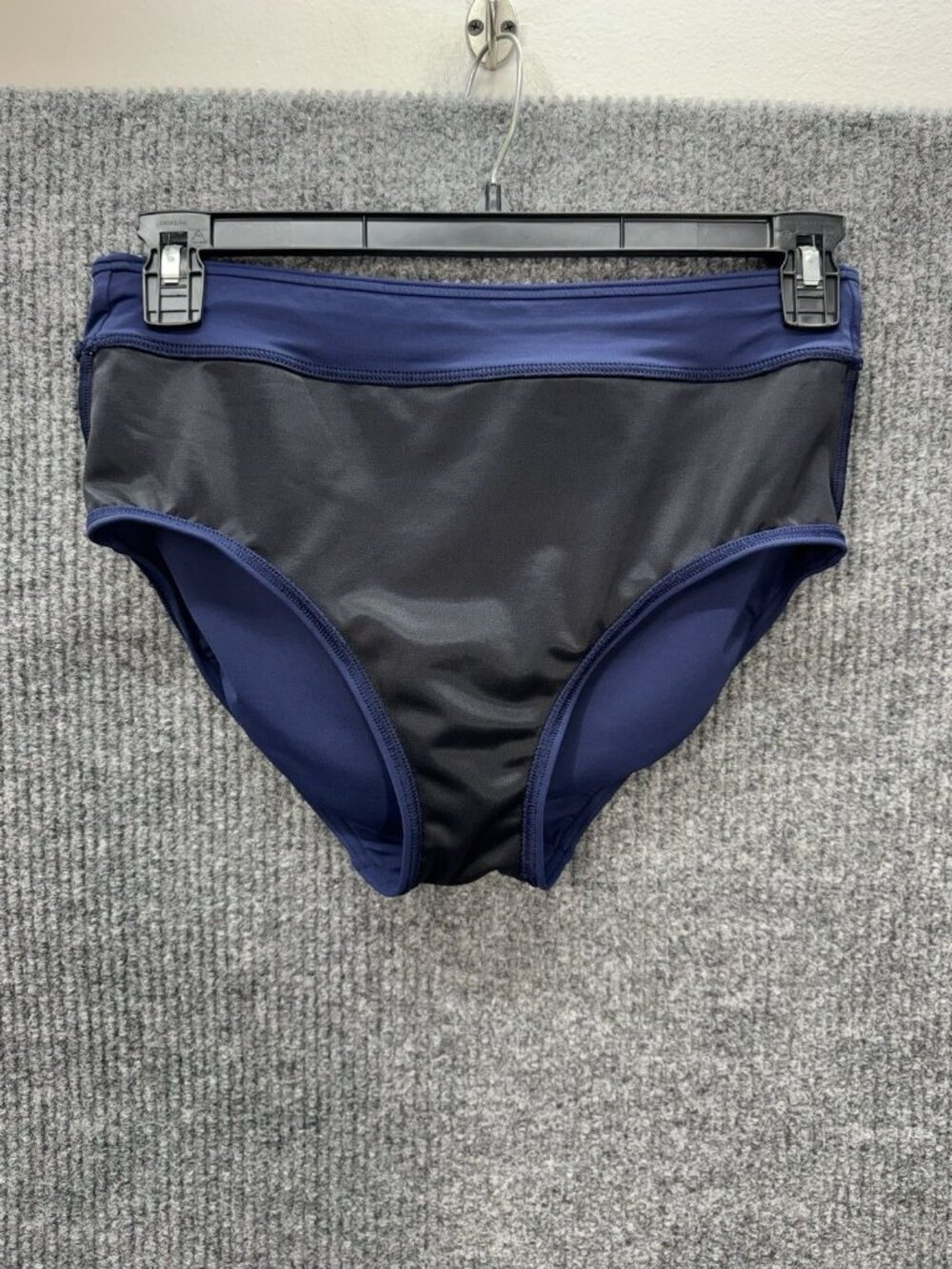 Lands End High Waisted Bikini Swim Bottoms Womens 10 Navy Blue 450494 - Picture 3 of 9